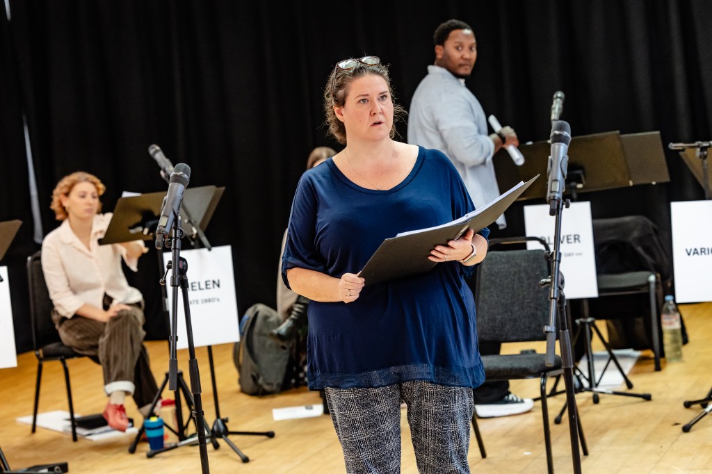 L to R. Bronté Barbé, Jenna Boyd and Chomba S Taulo. Don't Forget Workshop Rehearsal Pictures