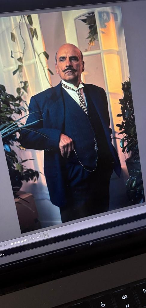 Peter as Hercule Poirot